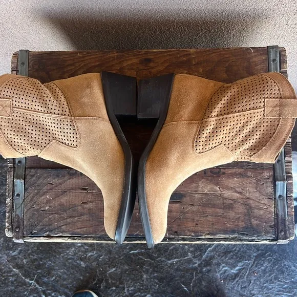 Sundance Tan Suede Ankle Boots