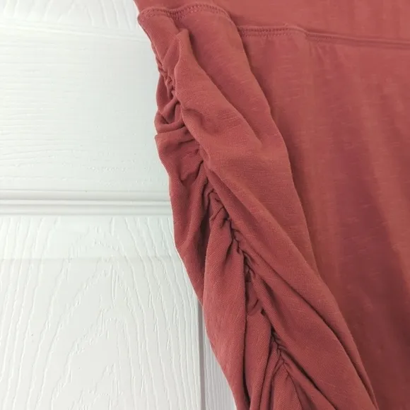 Sundry for Evereve Soleil High Waisted Ruched Soft Bodycon Mini Skirt Pink 1