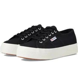 Superga Sneakers Classic Black Canvas Mens Size 8 Lace Up Fashion Shoes NEW
