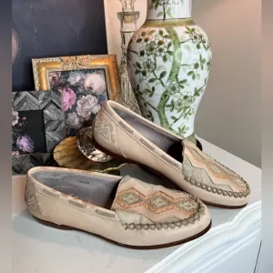 Susan Bennis Warren Edwards Italian Handmade Southwest loafers
