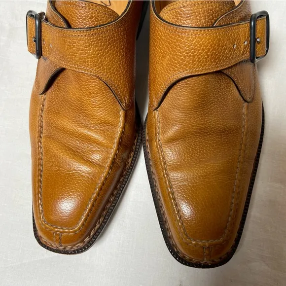 Sutor Mantellassi Monk Strap Leather Loafers