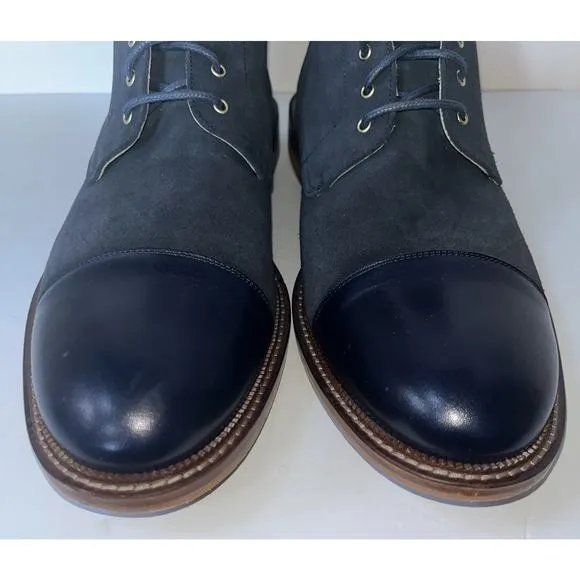 Taft The Troy Mens‎ Size 14 Navy Suede Cap Toe Boots Size 47