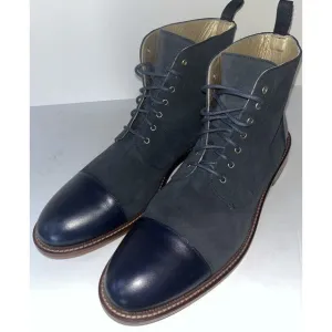 Taft The Troy Mens‎ Size 14 Navy Suede Cap Toe Boots Size 47