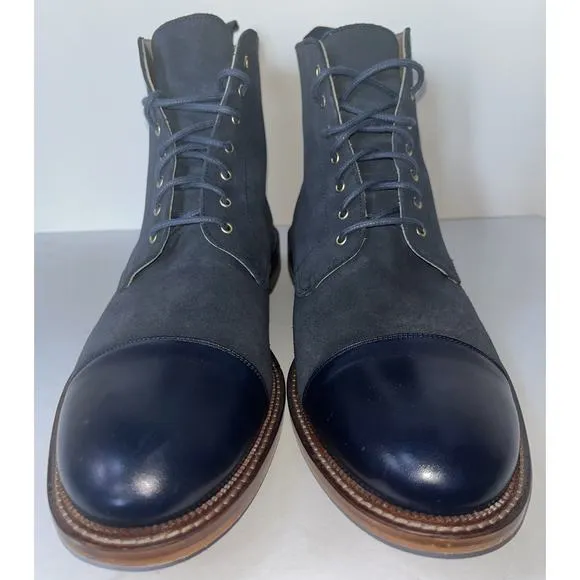 Taft The Troy Mens‎ Size 14 Navy Suede Cap Toe Boots Size 47