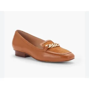 Talbots Estelle Gold Chain detailed loafer flat size 7.5
