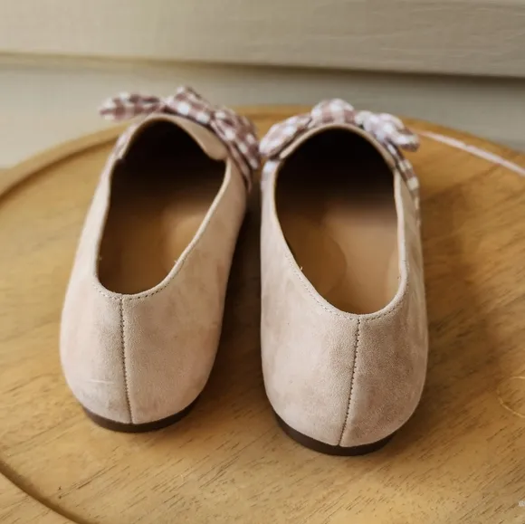 Talbots Stella bow loafers suede size 8M