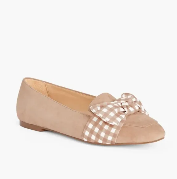 Talbots Stella bow loafers suede size 8M