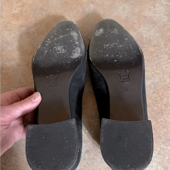 Talbots suede stretch tassle loafers