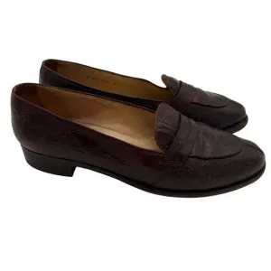 Tanino Cirsci Crocodile Leather Preppy Vintage Loafers Brown Old Money 7