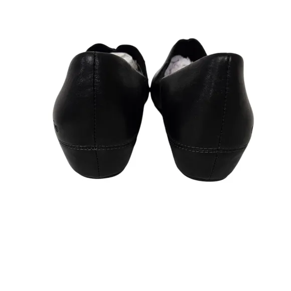 Taos Scheme Black Low Wedge Leather Slip On Loafers 10