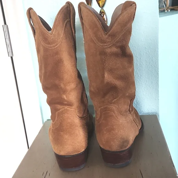 TECOVAS Men's Brown Suede Cowboy Boots Sz.11EE