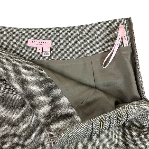 Ted Baker Embellished Wool Blend Tiered Mini Skirt |Classic Elegance
