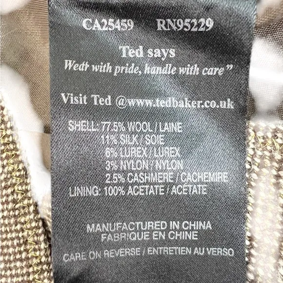 Ted Baker Embellished Wool Blend Tiered Mini Skirt |Classic Elegance