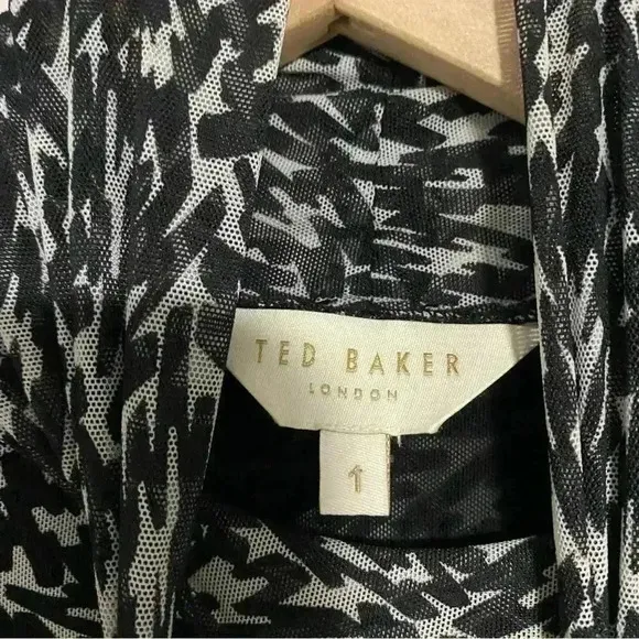 Ted Baker London Granett High Neck Printed Mini Dress Size 1
