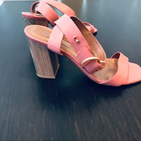 Ted Baker London|Modern Glam Pink Heeled Sandals