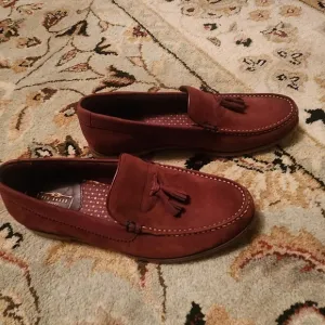 Ted Baker men loafers Doucce, red leather, size 10.5