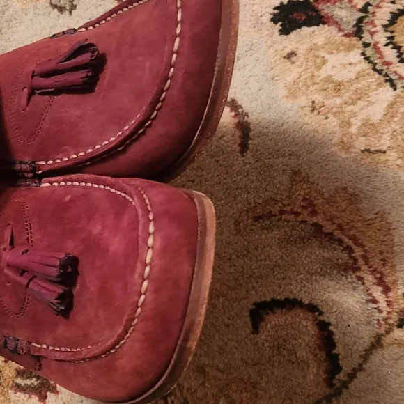 Ted Baker men loafers Doucce, red leather, size 10.5
