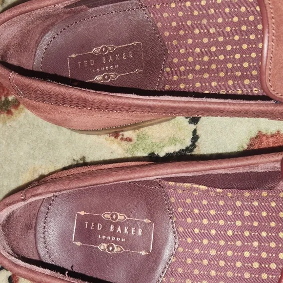 Ted Baker men loafers Doucce, red leather, size 10.5