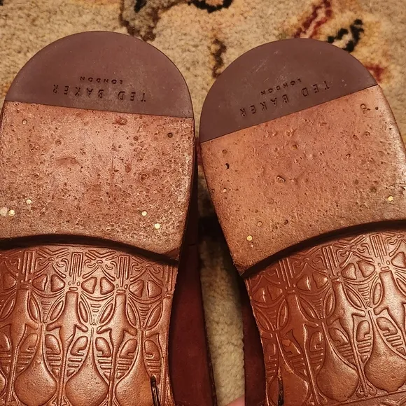 Ted Baker men loafers Doucce, red leather, size 10.5