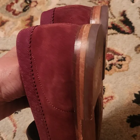 Ted Baker men loafers Doucce, red leather, size 10.5