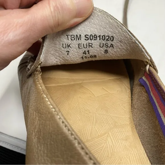 Ted Baker Moccasin Toe Leather Loafers Size 8