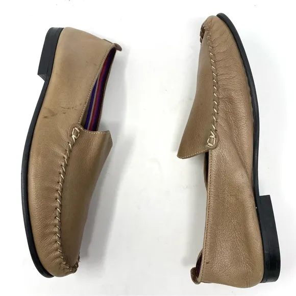 Ted Baker Moccasin Toe Leather Loafers Size 8
