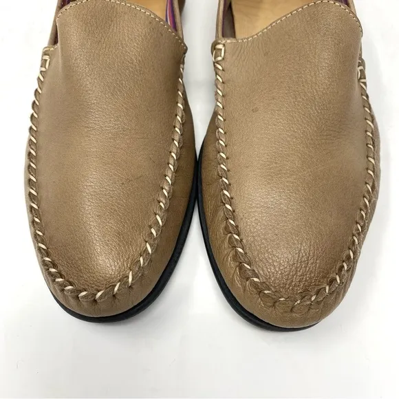 Ted Baker Moccasin Toe Leather Loafers Size 8