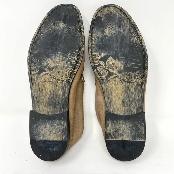 Ted Baker Moccasin Toe Leather Loafers Size 8