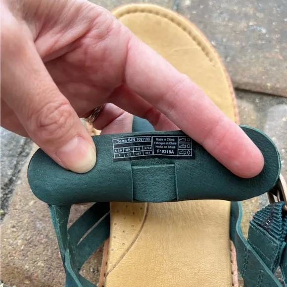 Teva Encanta Arctic Forest Sandals with T-Strap Design