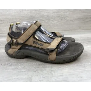 Teva Tanza Men's Shoes Brown Leather Waterproof Sports Hiking Sandals 1000183 9