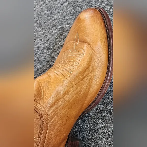Tevovas Leather Cowboy Boots Size 10EE