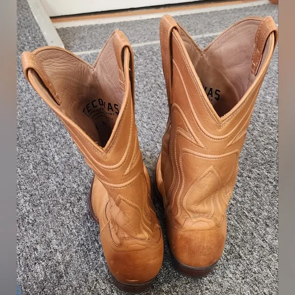 Tevovas Leather Cowboy Boots Size 10EE