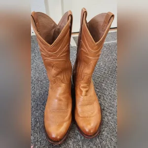 Tevovas Leather Cowboy Boots Size 10EE