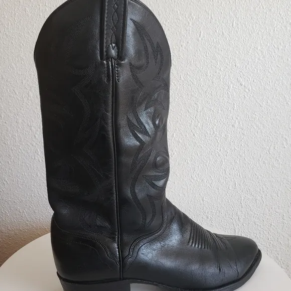 The El Dorado Western Blaсk Leather Handmade Boots