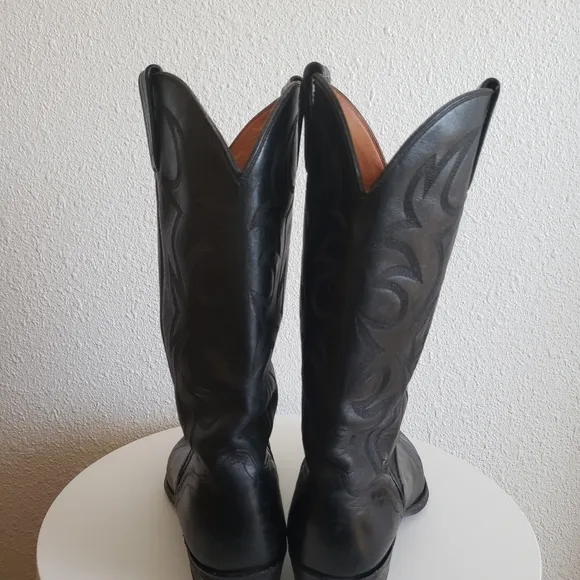 The El Dorado Western Blaсk Leather Handmade Boots