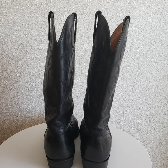The El Dorado Western Blaсk Leather Handmade Boots