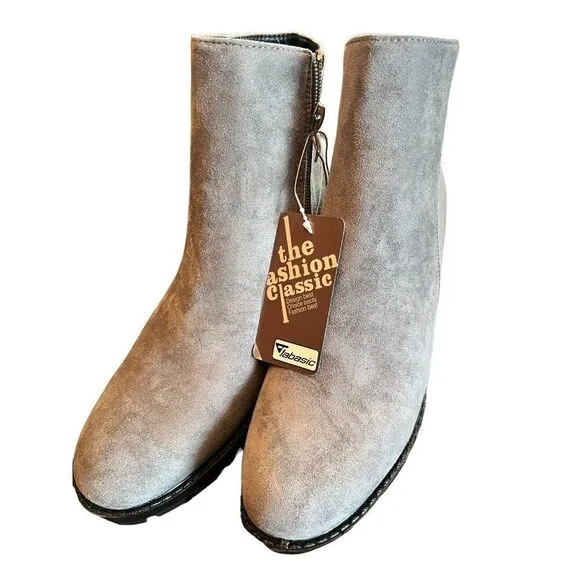 The‎ Fashion Classic Grey Chunky Platform Boots NWT SIze 8