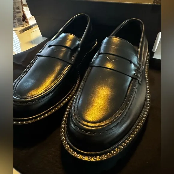 The Kooples BLACK LEATHER LOAFERS - never been worn