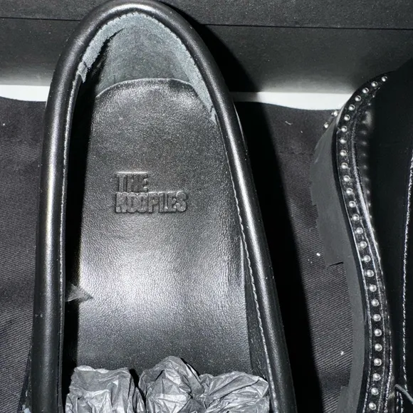 The Kooples BLACK LEATHER LOAFERS - never been worn