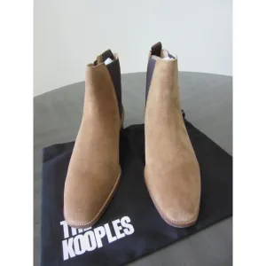 The Kooples Brown Suede Leather Slip On Size 9 Western Cowboy Rancher Boots