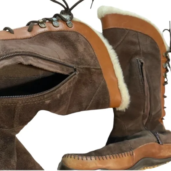 The North Face Janey Leather Boot Brown 7.5 Primaloft