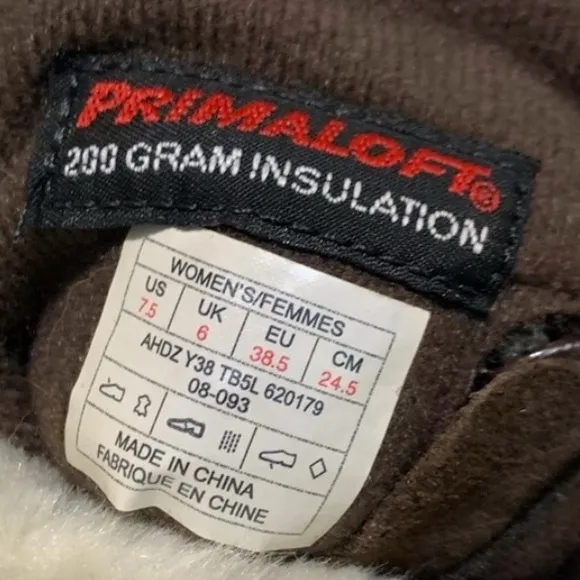 The North Face Janey Leather Boot Brown 7.5 Primaloft