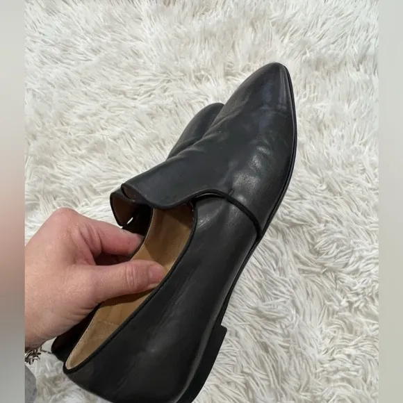 The Row Alys Loafers In Black Leather Flats Loafers - Size 37 US 6.5 - black