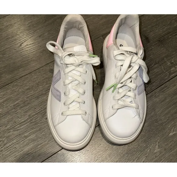 The Victoria Women Size 37/6 Milan Fashion Sneakers White Coral Made In Spain