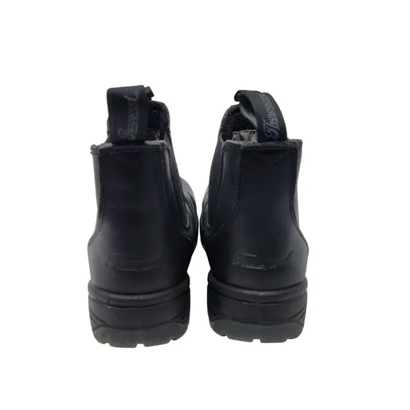 Thorogood Mens Black Slip-On Safety Toe Wellington Boots Sz 10 Leather Durable