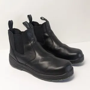 Thorogood Quick Release Safety Toe Work Boots, Black Leather, Men's 12 Wide