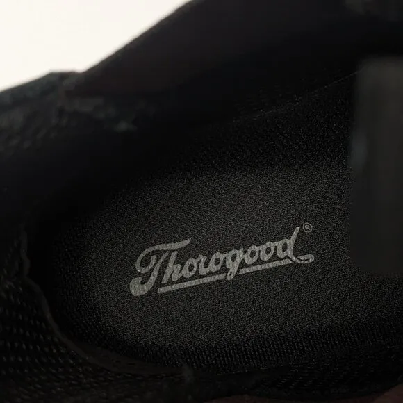 Thorogood Quick Release Safety Toe Work Boots, Black Leather, Men's 12 Wide