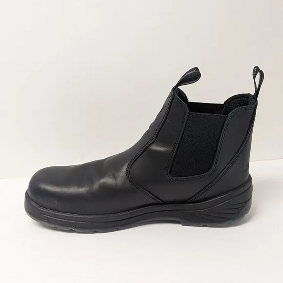 Thorogood Quick Release Safety Toe Work Boots, Black Leather, Men's 12 Wide