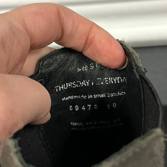 Thursday Boot Company Women’s Dark Olive Suede Duchess Chelsea Boots Size 9