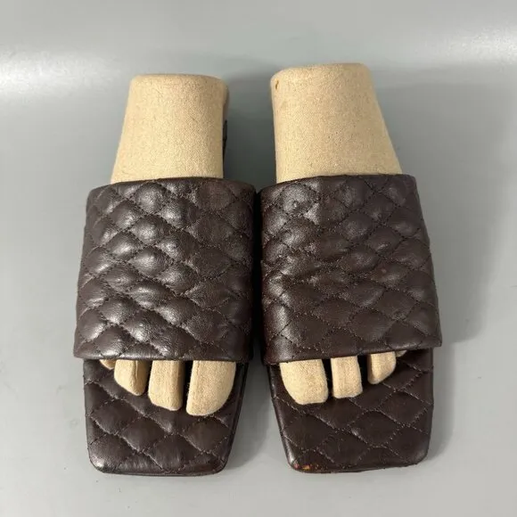 Tibi Han Sandals, Brown, Size 36